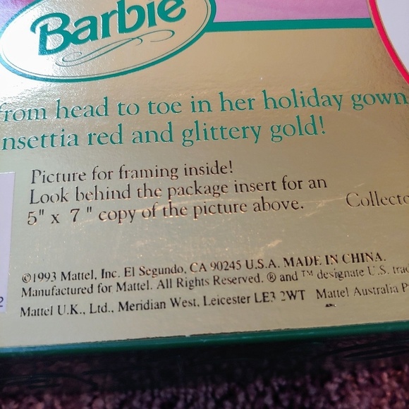 NIB 1993 Special Edition Holiday‎ Barbie - Picture 3 of 5